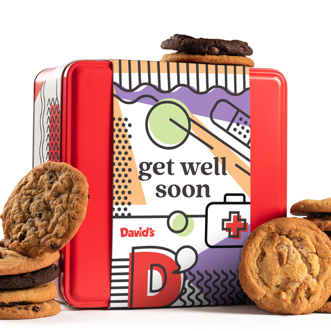 Get Well Fresh Baked Assorted Cookies Tin - 1LB